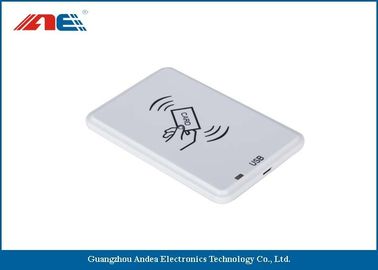 Pasif RFID Etiketleri İçin Beyaz HF USB RFID Okuyucu Çarpışma Karşıtı Algoritma Desteği
